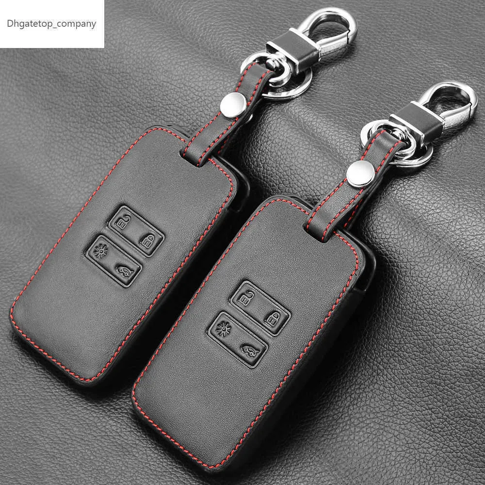 Genuine Leather Car New key Card Cover Case fit for Renault Koleos Kadjar Keychain Wallet Protector Holder