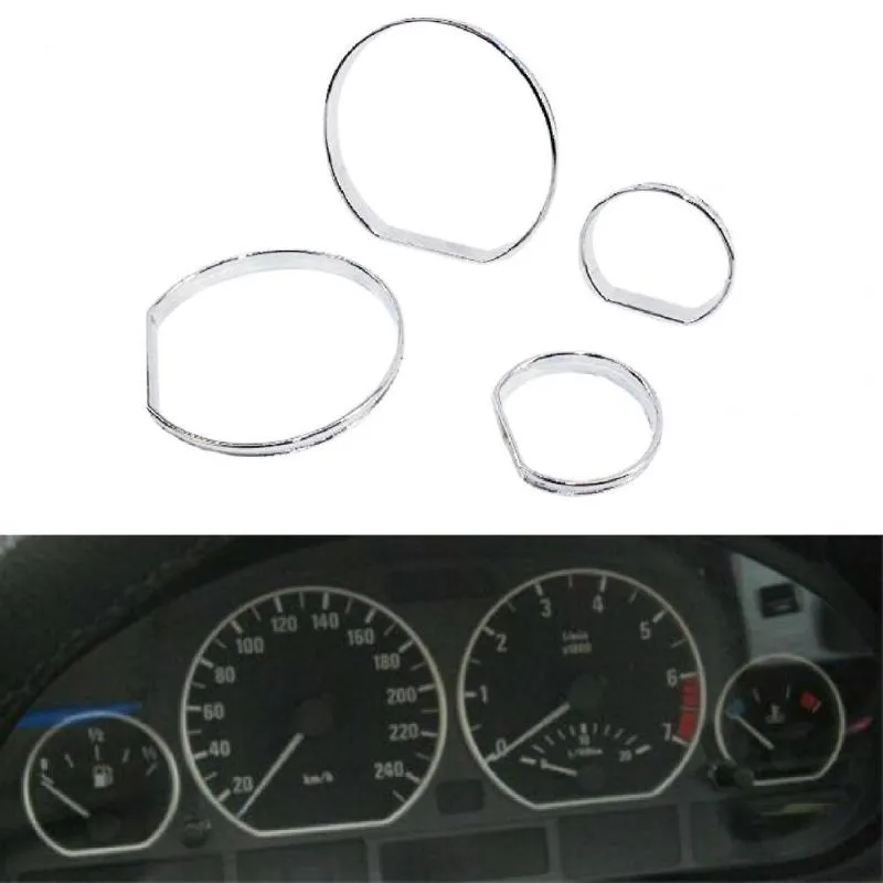 Steering Wheel Covers 4Pcs Car Speedometer Frames Anti-scratch Gauge Decoration Dial Rings Trim For E46