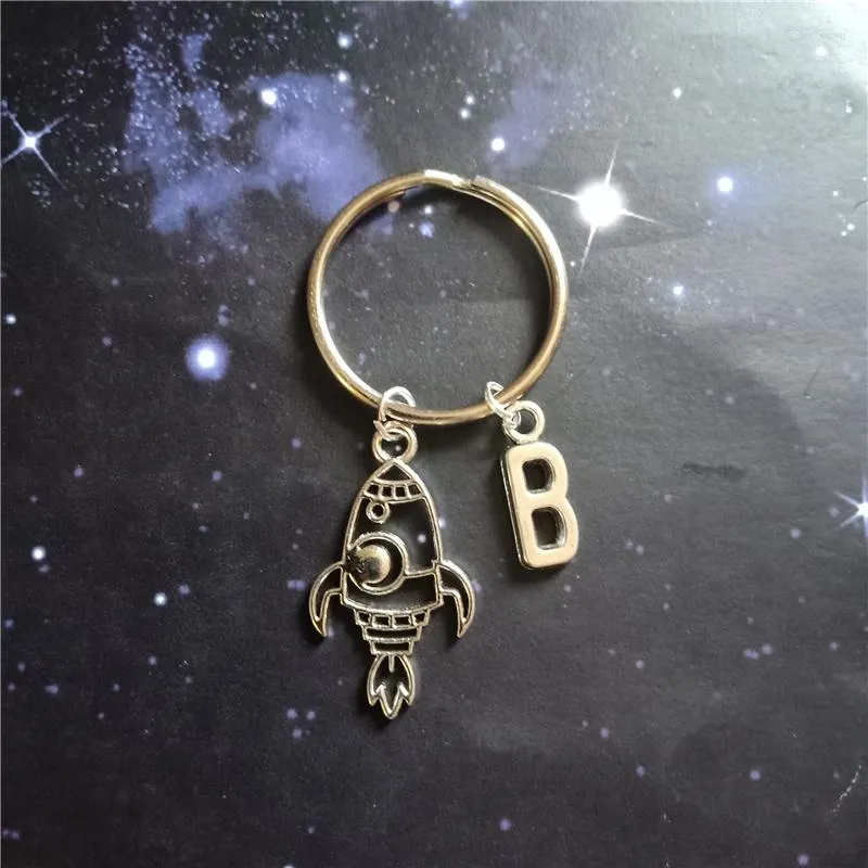 Keychains Rocket Keyring Space Lover Gift Ship Keychain Bag Charm Christmas Gifts Initial