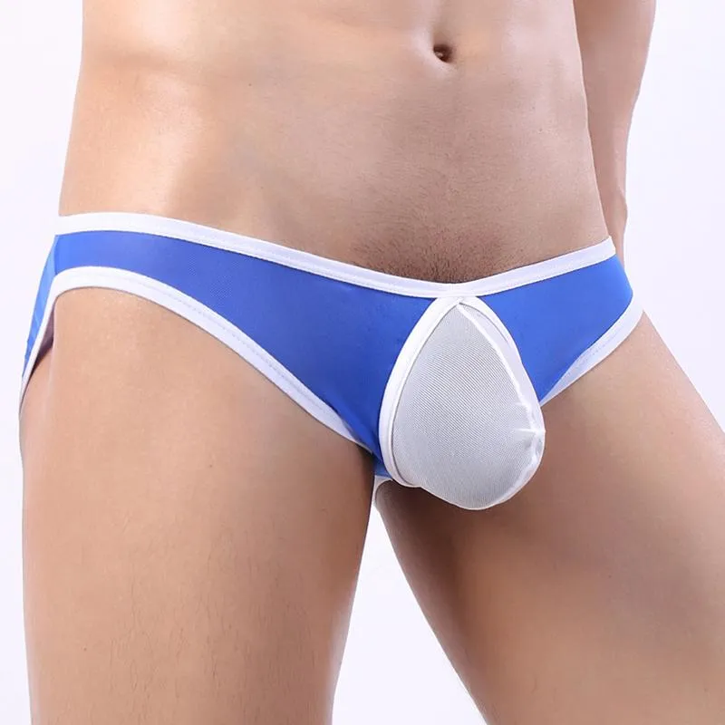 Sexy Men Briefs Mesh See-through Pouch Boxer Bikini Underwear Soft  Breathable