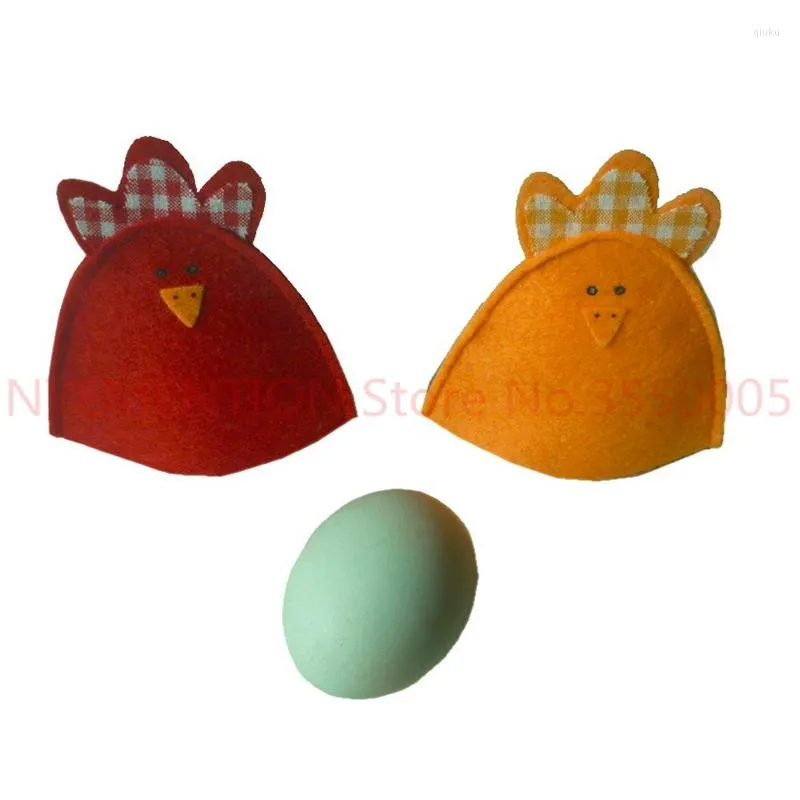 Christmas Decorations 50Pcs/lot Cute Chick Design Easter Egg Covers Holder Decor Ornament Gift 2 Colors Decoration(egg Not Included)