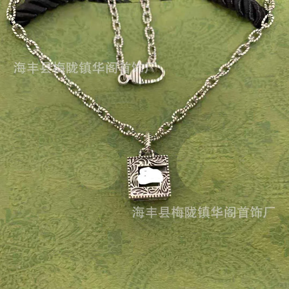 80% OFF 2023 New Luxury High Quality Fashion Jewelry for Ancient family vine pattern hollow out three-dimensional Necklace men's full body sterling as old Thai silver