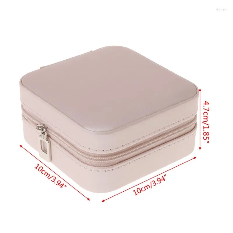 Torebki biżuterii Pudełko Przenośna organizator przechowywania Zipper Women Display Travel Case Y4QB