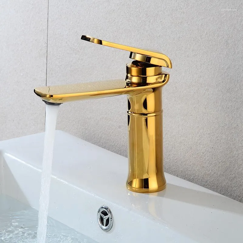 Zlew łazienkowy kran Basen kran montowany mosiądz kran mosiężny Białe czarne złoto i mikser zimnej wody