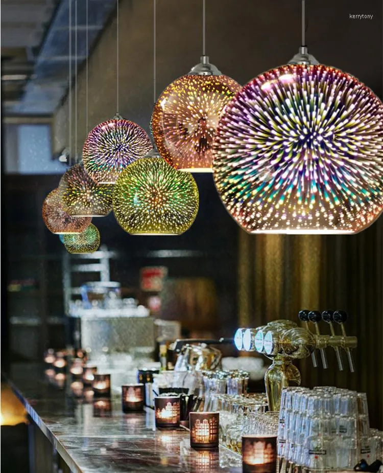 Colorful glass 2024 pendant lights