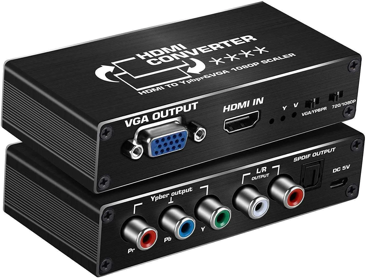 HDMI to color difference component YPbPr R / L converter VGA RGB (5rca)