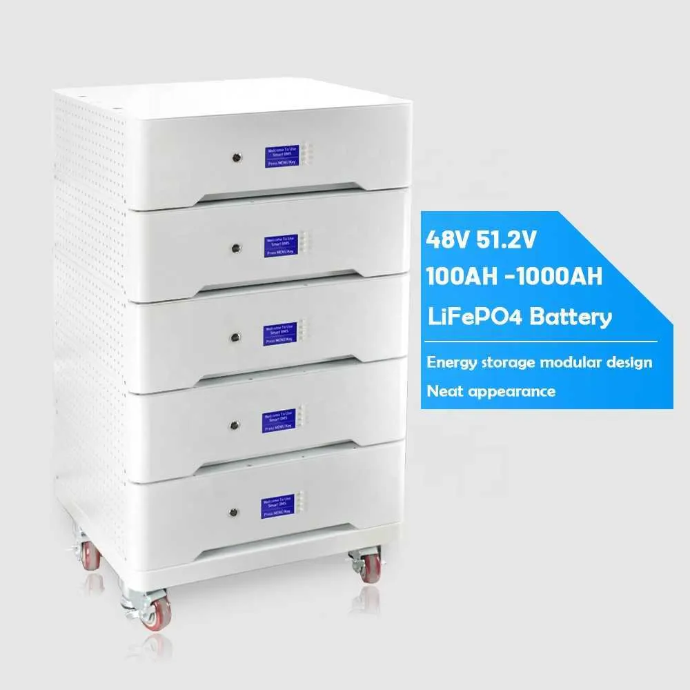 Stapbar Energy Power Brick LifePo4 Batteri 5KWH 10KWH Staplat Hem Batterilagring Hem Energilagringssystem