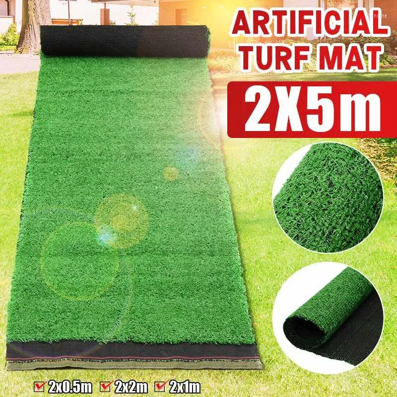 Fleurs décoratives 1 Pcs 2X5 M Prairie Artificielle Simulation Mousse Pelouse Gazon Faux Herbe Verte Tapis Tapis DIY Micro Paysage Maison Étage Décor