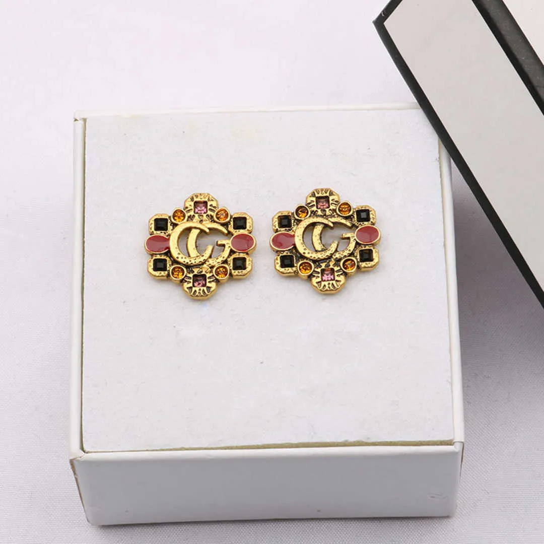 20% off all items 2023 New Luxury High Quality Fashion Jewelry for Han colored stone temperament personality New Niche Earrings