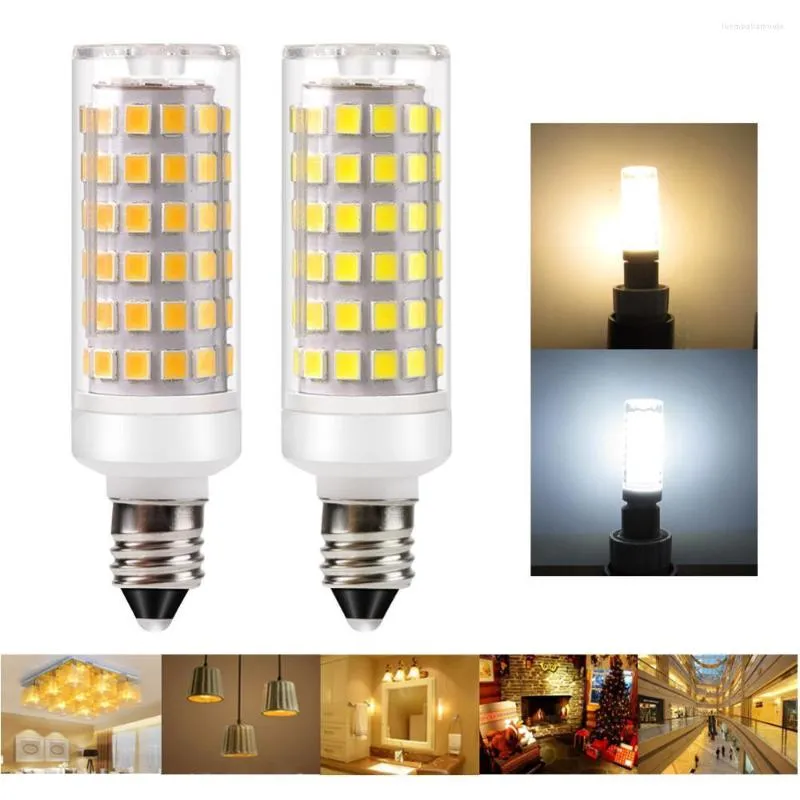 Ljus ersätta glödlampa G9 E11 E12 E14 E17 BA15D 9W DC 110V 220V 2835 Unik dimbar keramisk halogen för ljuskronor