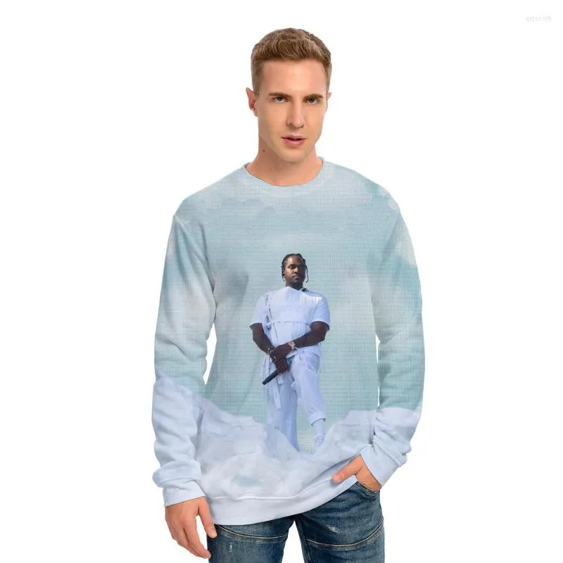 Bluzy męskie 2023 3D Postać Bluza męska swobodny luźny hip-hopowy moda pullover wiosna i zima pełna druk punkowy styl