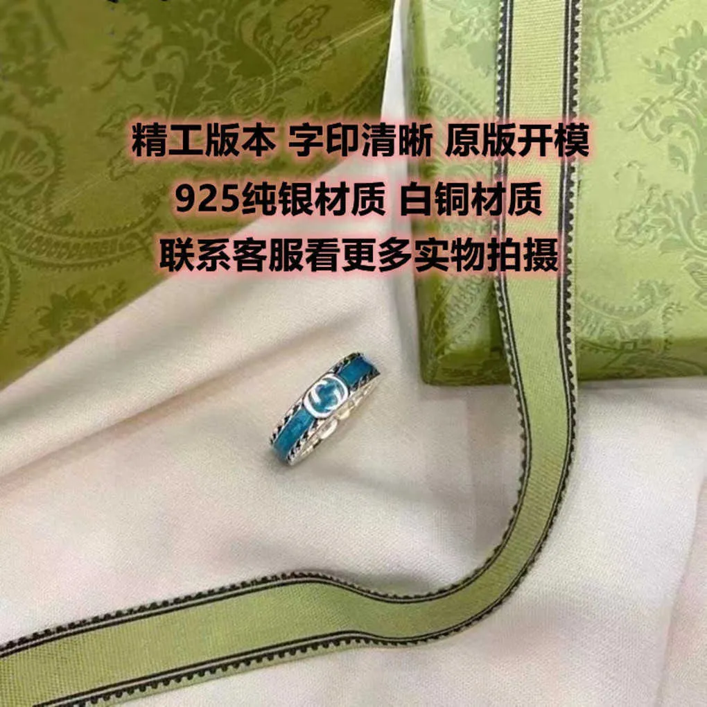 Fashion Collection 2023 Nieuwe luxe hoogwaardige mode -sieraden voor emaille vrouwelijke ontwerppaar Ring Valentijnsdag cadeau