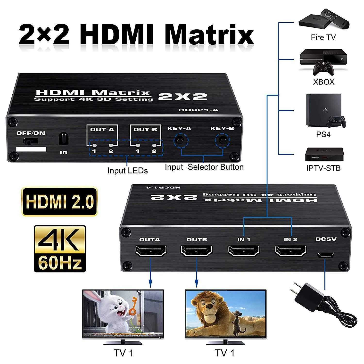 4K HDMI 2 In 2x2 4k60Hz Yuv4 2 0 2 499 DHgate