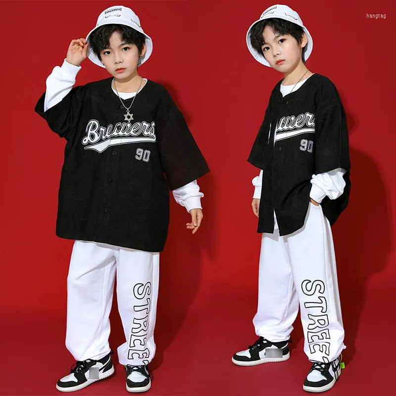 Stage Wear Ballroom Hip Hop Vêtements de danse pour GirlsBoys Street Practice Outfit Concert Performance Costume Loose Jazz Vêtements BL7951