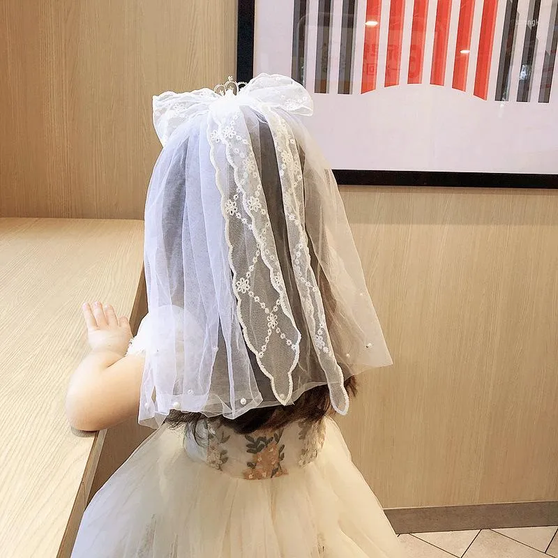 Hair Accessories Girl Princess Kids Retro Lace Crown Headdress Girls Cosplay Birthday Party Headbands Handmade Wedding Headwear