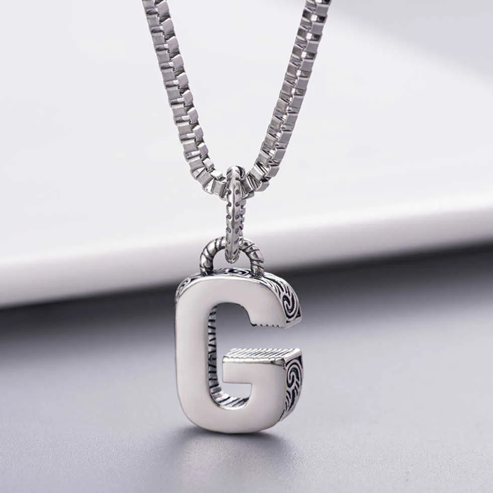 80% OFF 2023 New Luxury High Quality Fashion Jewelry for same ancient family double Thai silver 26 English letters necklace high version jewelry