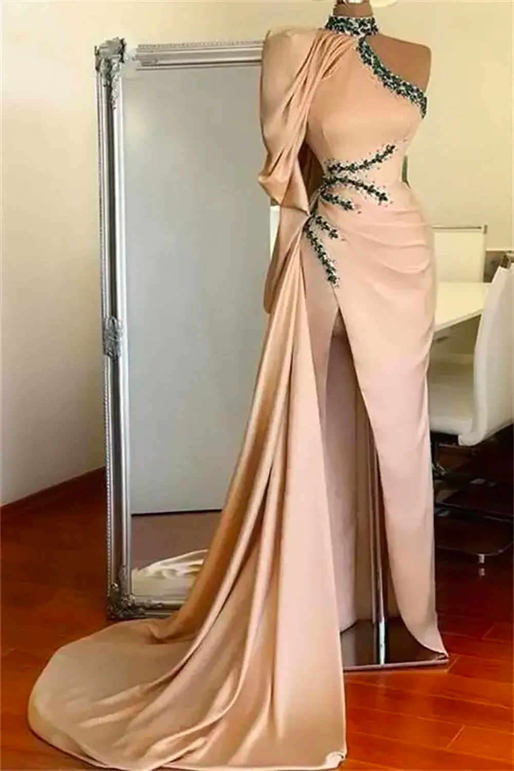 custom size evening dresses Tomyris Plus Size Evening Dress in Black main image 1
