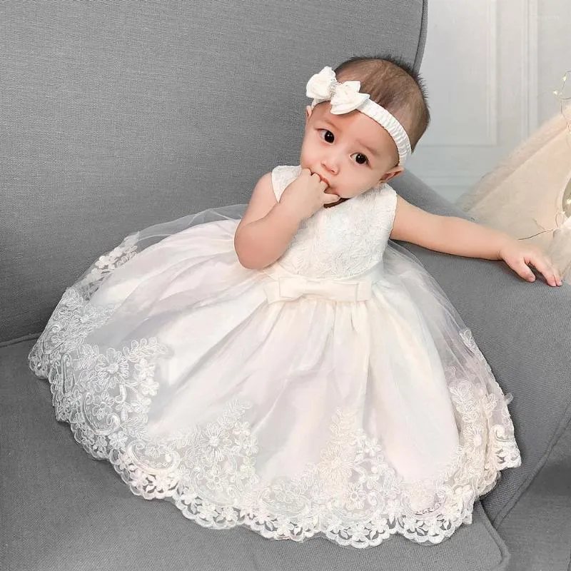 Vestidos de encaje para niña de 1, 2, 3, 4 y 5 años, ropa de bebé, princesa nacida para 1er cumpleaños, vestido de fiesta, vestido de bautizo infantil de comunión