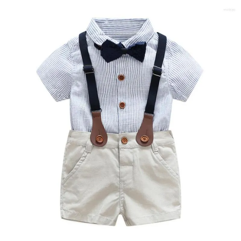 Clothing Sets Baby Boy Children Boutique Cotton Long Sleeve Casual Infant Shirt Overalls Suits Spanish Birthday Party L841