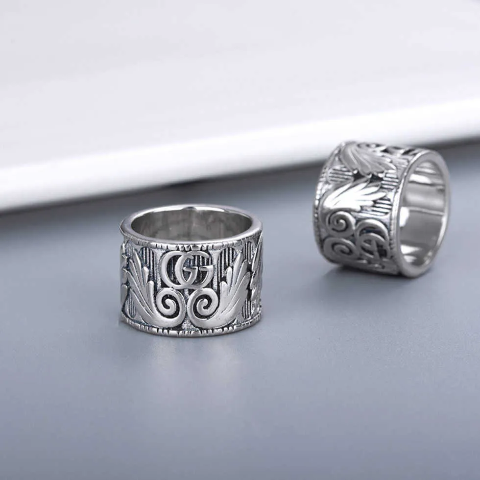 80% OFF 2023 New Luxury High Quality Fashion Jewelry for double Thai silver three-dimensional carved angel wing feather pattern men's and women's same couple ring