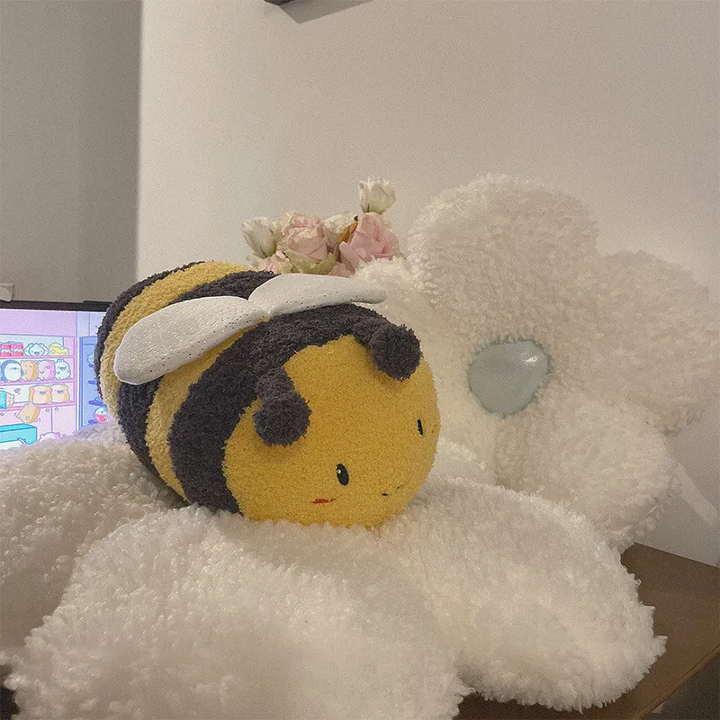 30 cm Kawaii Plush Animals Bees Toys Super miękka nadziewana poduszka Sofa na poduszkę do dzieci Prezent urodzinowy La546