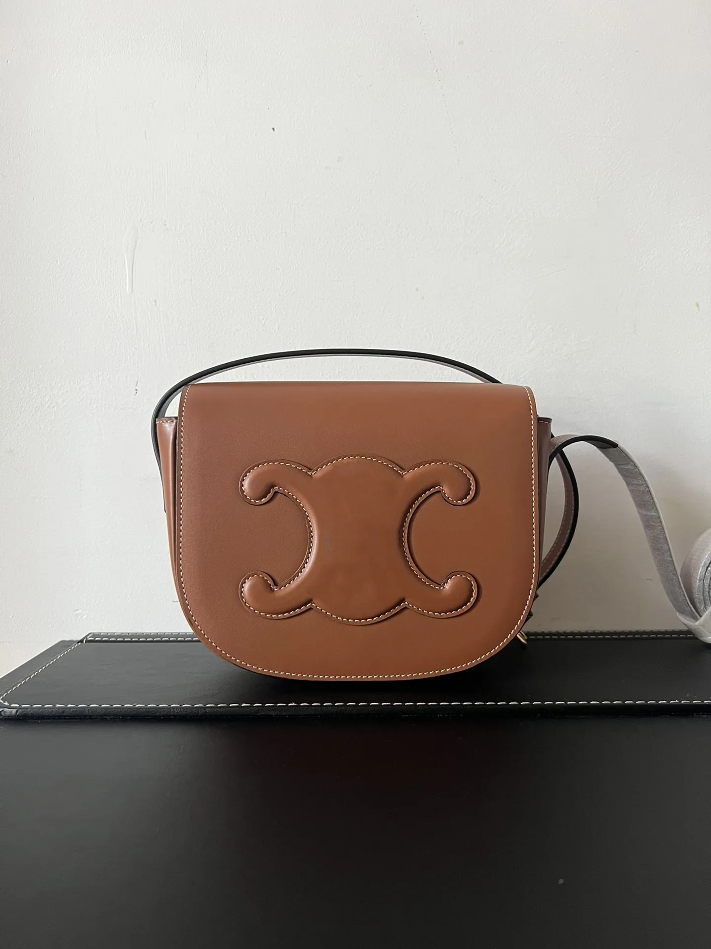 Monogrammed leather crossbody clearance purse