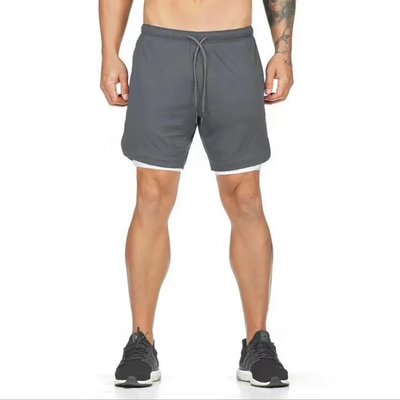 Desiner Mens Athletic Shorts Runnin Shorts Join Gym Fiess Trainin Men Skinny 2 in 1 Quick Dry Beach Short Pants Male Summer Sports Workout Bottoms