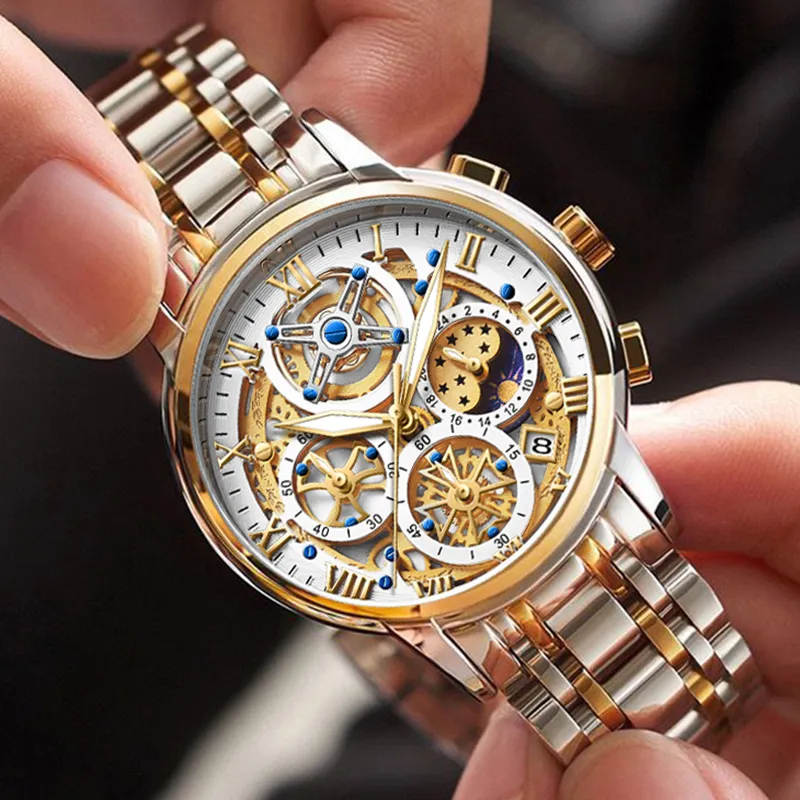 LIGE Orologio da uomo Top Brand Originale Sport Quarzo Orologi da uomo Acciaio pieno Cronografo impermeabile Orologio da polso da uomo Relogio