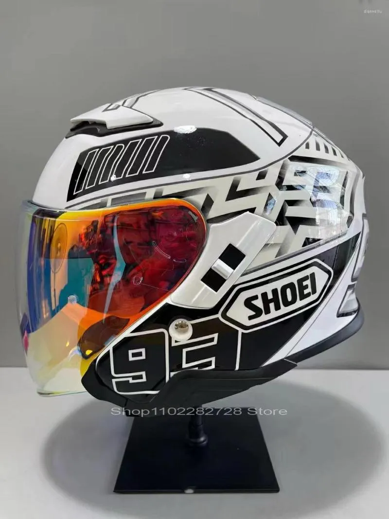 J Cruise II White Open Face Motorcycle Helmets Nearby For Motocross