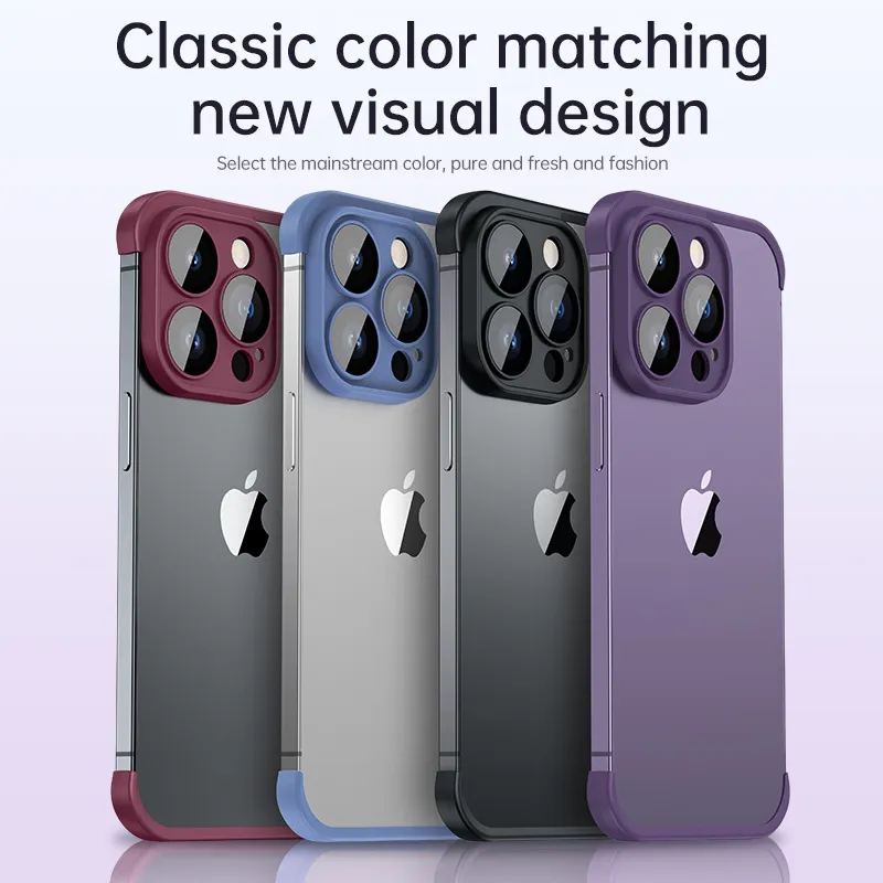İPhone 14 13 13 12 Pro Max Plus için Çerçevesiz Kamera Lens Koruyucu Tampon Telefon Kılıfları Perakende Paketleme