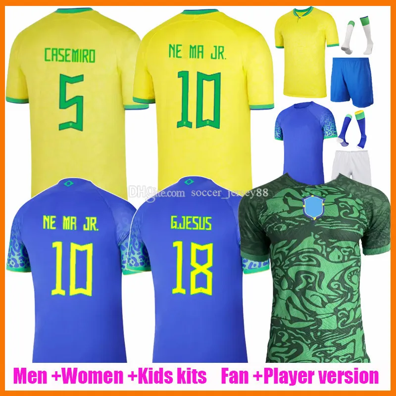 قمصان كرة القدم 22 23 Camiseta de futbol PAQUETA BRAZILS NERES COUTINHO قميص كرة القدم JESUS MARCELO PELE CASEMIRO 2022 2023 قمصان كرة القدم للرجال والأطفال