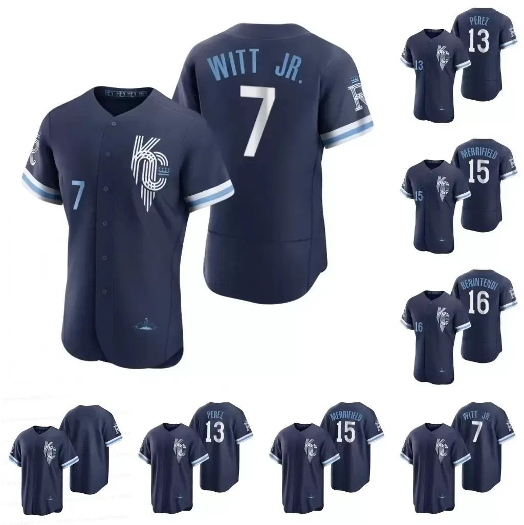 Royal 15 Whit Merrifield Jersey 2022 City Connect Kansas City Andrew Benintendi Salvador Perez Bobby Witt Jr. A. Taylor Lopez Alex Gordon Jorge Soler Zack Greink