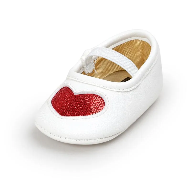 첫 워커 The Born Baby Girls Shoes Princess Love Autumn Spring Soft Sofed Infant Girl 's Toddler