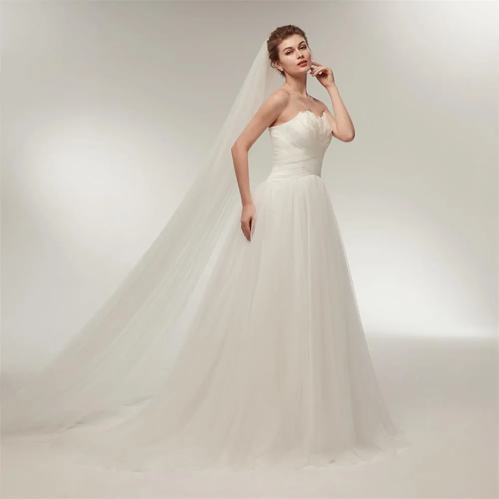 Robe de mariée 2023 printemps nouveau blanc A-ligne tendance Design chérie ENS631