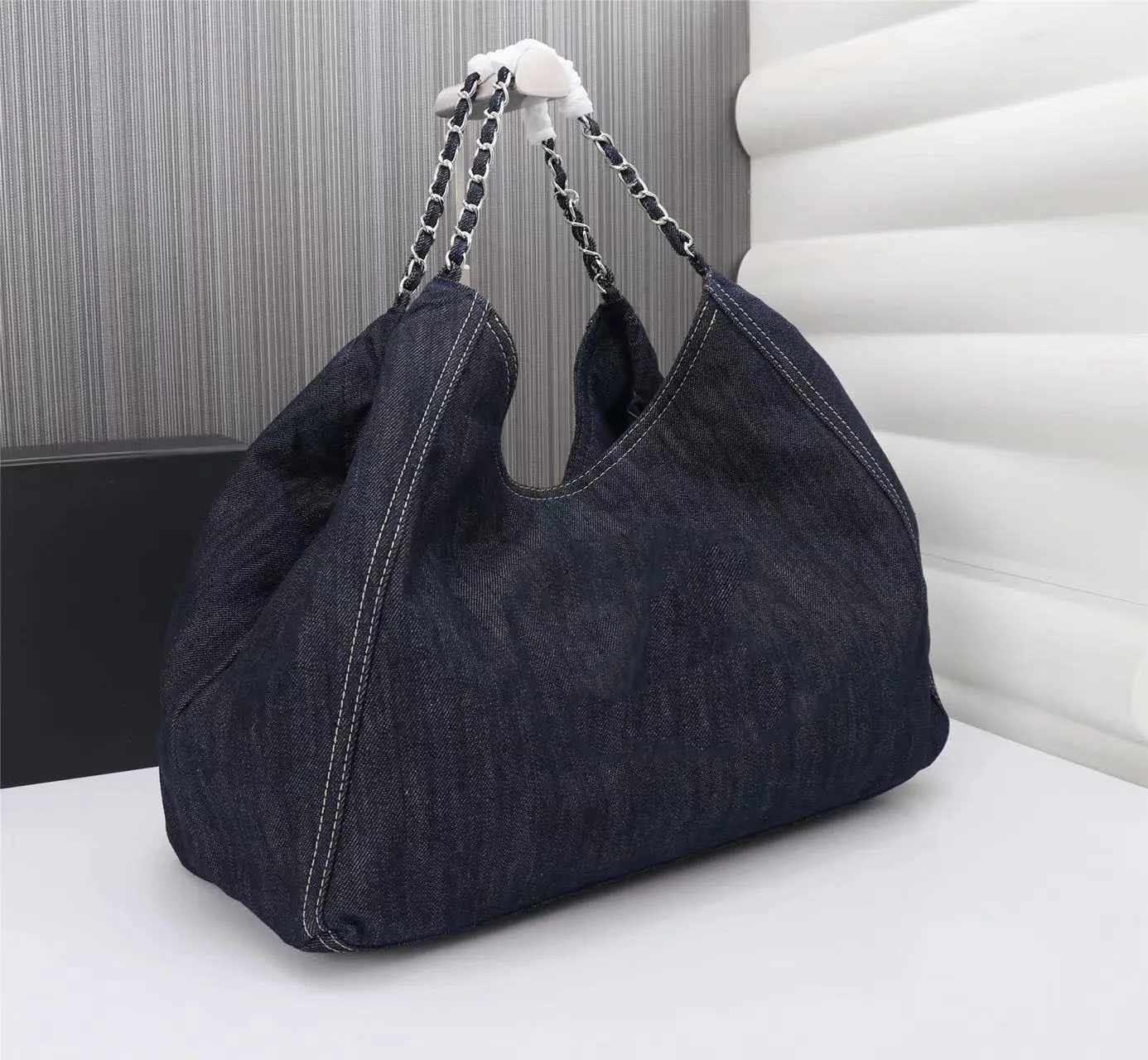 2023 neue einkaufstasche große kapazität original frauen handtasche schulter tasche kette tasche importiert denim 5A qualität