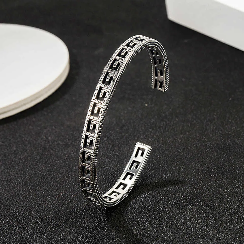 95% de réduction 2023 Nouveaux bijoux de mode de haute qualité de luxe pour le bracelet à double creux en argent sterling