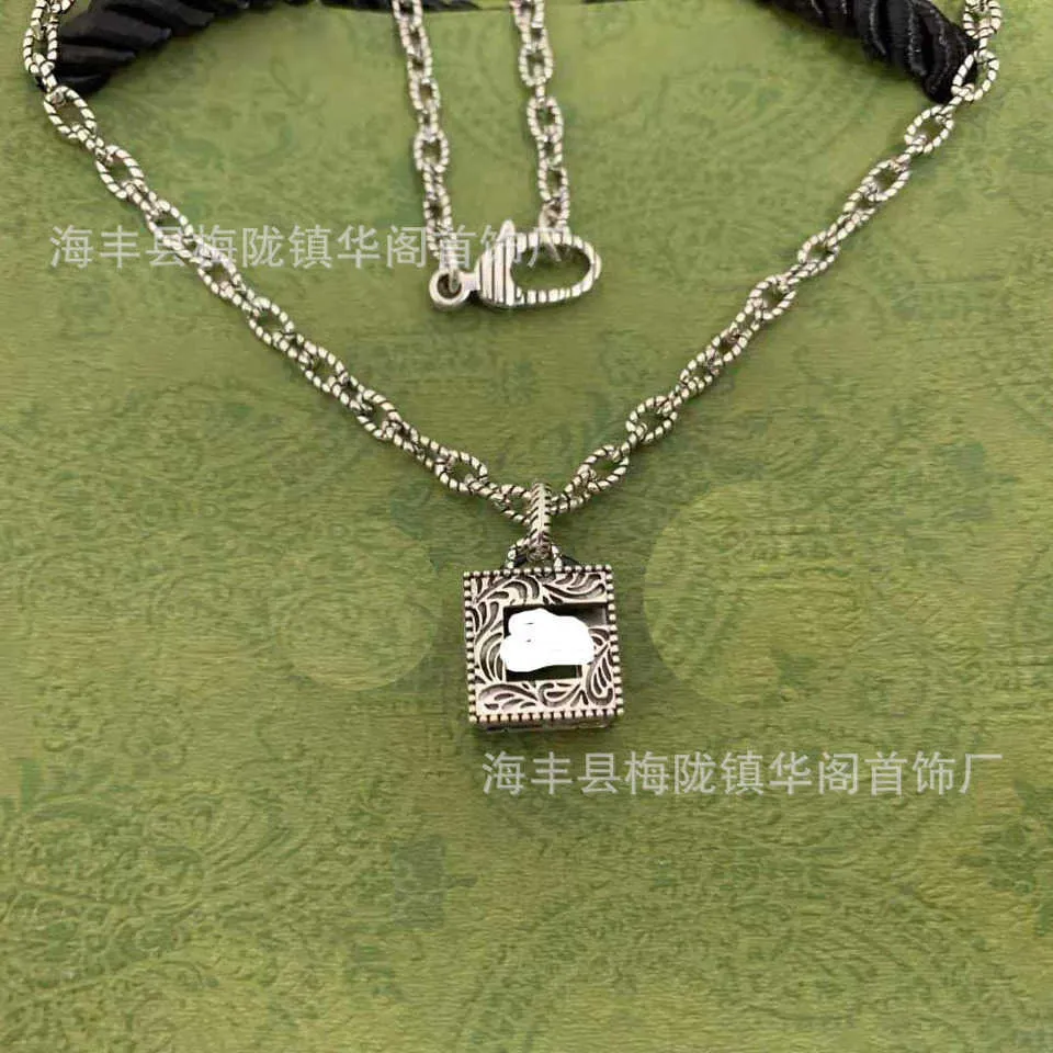 95% OFF 2023 New Luxury High Quality Fashion Jewelry for Ancient family vine pattern hollow out three-dimensional Necklace men's full body sterling as old Thai silver