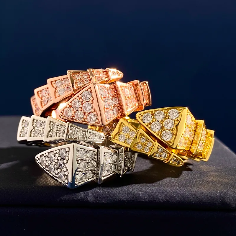 BUIGARI Snaketail skala projektant pierścionek dla kobiety pozłacane 18K rozmiar 6 7 8 najwyższa jakość licznika moda klasyczny styl biżuteria wykwintny prezent 006
