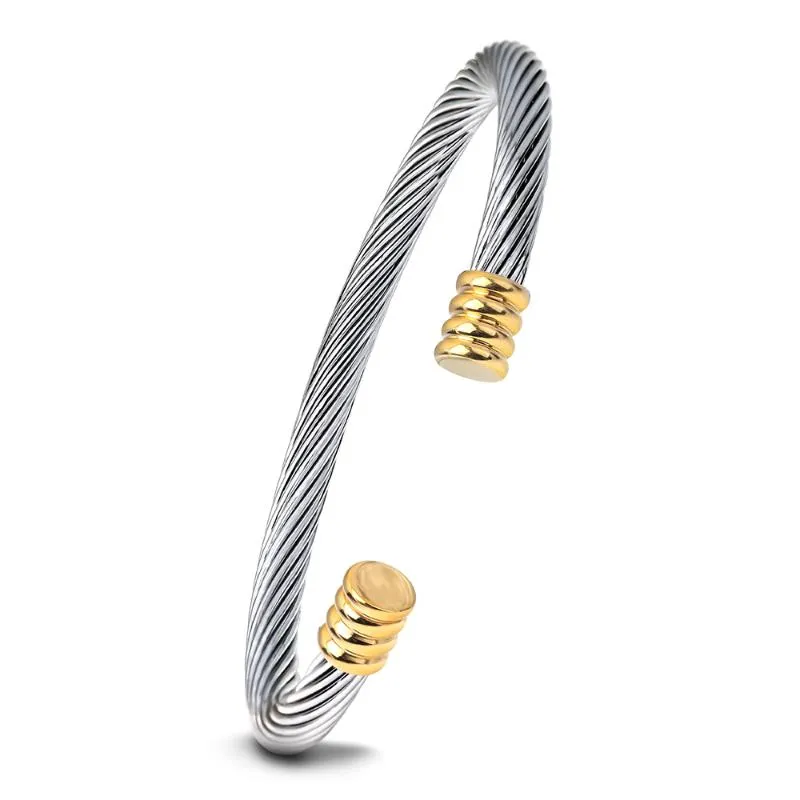 Armreif Damen Multiple Twisting Großhandel Modeschmuck 316L Edelstahl Armbänder Armreifen Für WomenBangleBangle