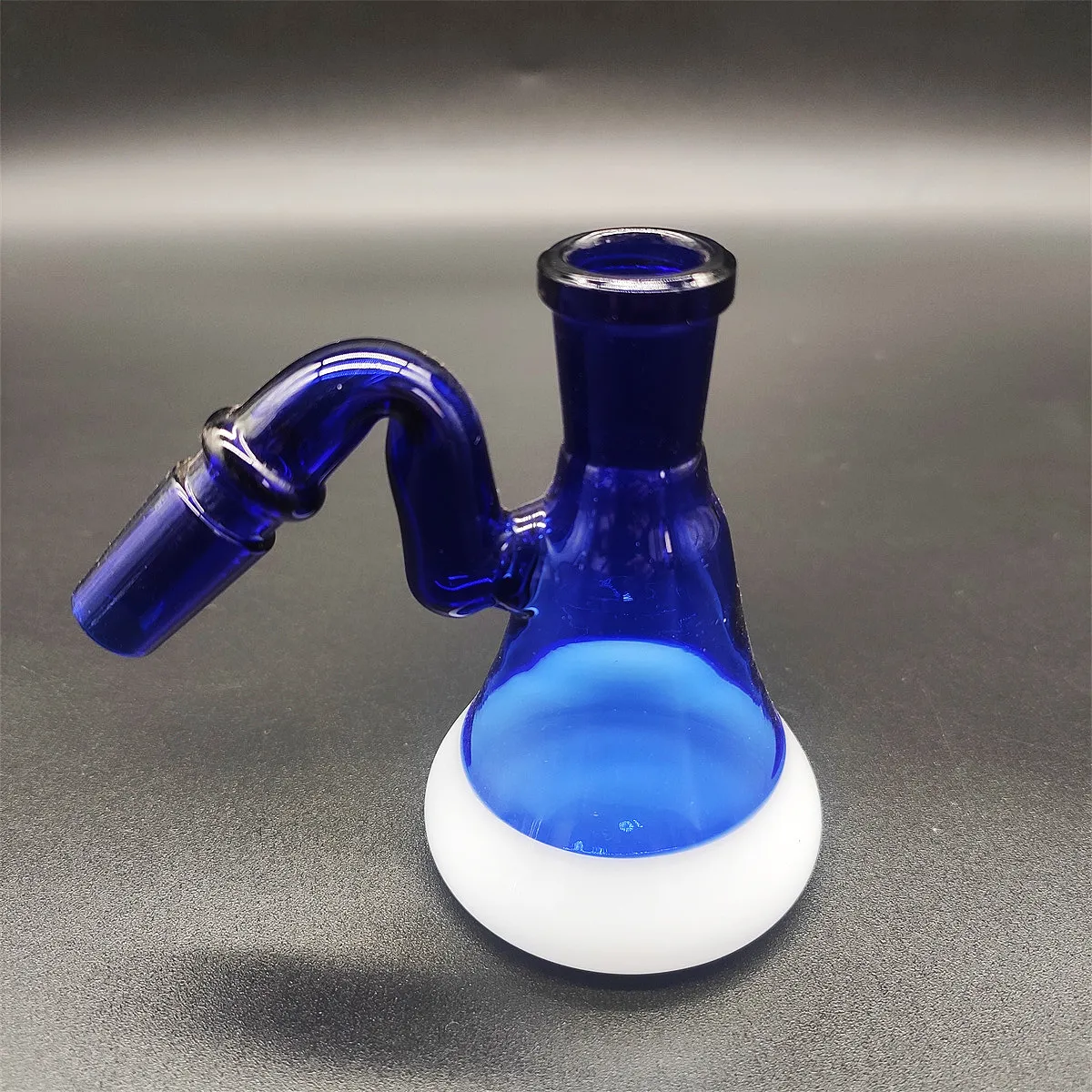 45 DEGRESS Blue Ash Catcher för Glass Bong Heady Bong Bowl Bubbler For Tornado Hookah Joint Size 14mm Dab Rig Smoke Accessory