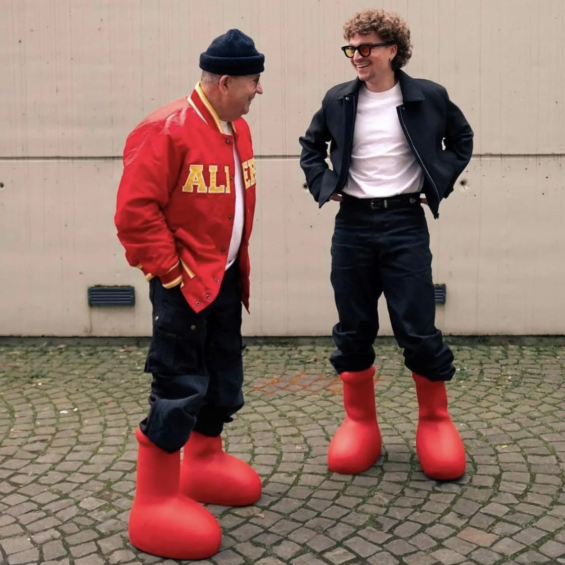 Mschf Astro Boy Hommes Femmes Bottes de pluie rouges Designer Iron Wall Astro Boy Big Bottes rouges semelles paisses Bottes antid rapantes Bottes