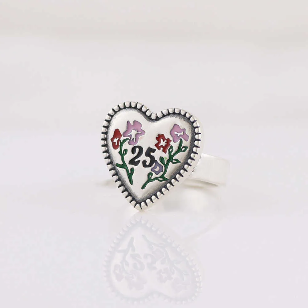 20% OFF 2023 New Luxury High Quality Fashion Jewelry for series RING silver flower digital couple ring Valentine's Day gift anniversary