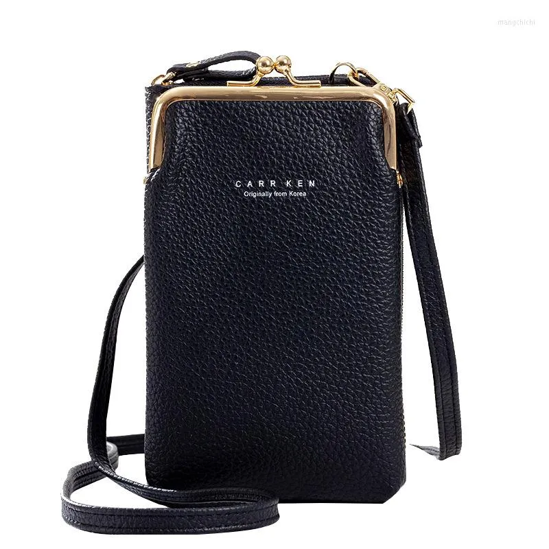 Abendtaschen Mode Marke Damen Mini Handytasche Einfarbig Leder Schulter Für Frauen Trend Kupplung Geldbörse 2023 Weibliche Brieftasche