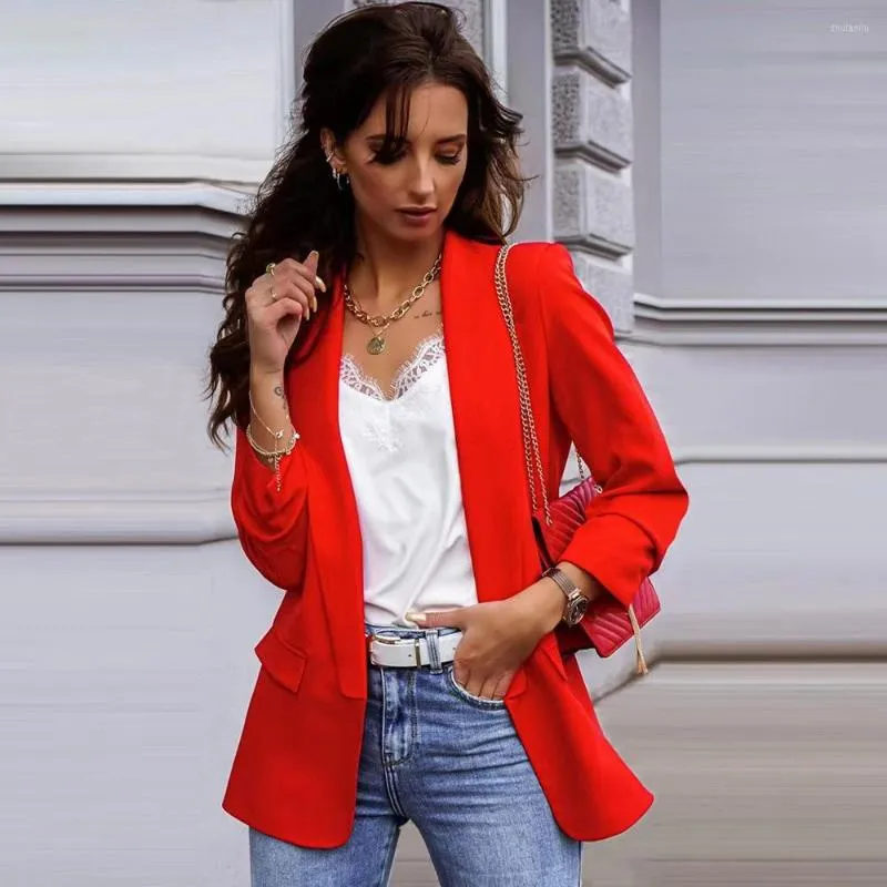 Trajes De Mujer Moda Manga Larga Abrigo Fino Prendas De Vestir Ropa De Verano Mujer Elegante Chaqueta Suelta Chaquetas Oficina Senoras Blazers Ropa De Trabajo De 14 89 DHgate