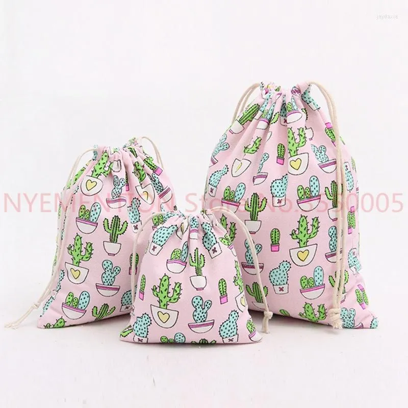 Christmas Decorations 1Set(3Pcs) Drawstring Cotton Linen Gift Bags Sacks Candy Wedding Favors Holder Bag Jewelry Packaging Pouch