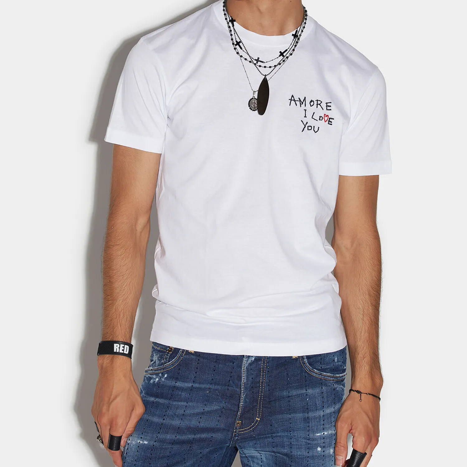 DSQ Phantom Turtle Men's T-shirts Mens Designer T Shirts Black White Amore I Love You Cool T-shirt Men Summer Fashion Casu