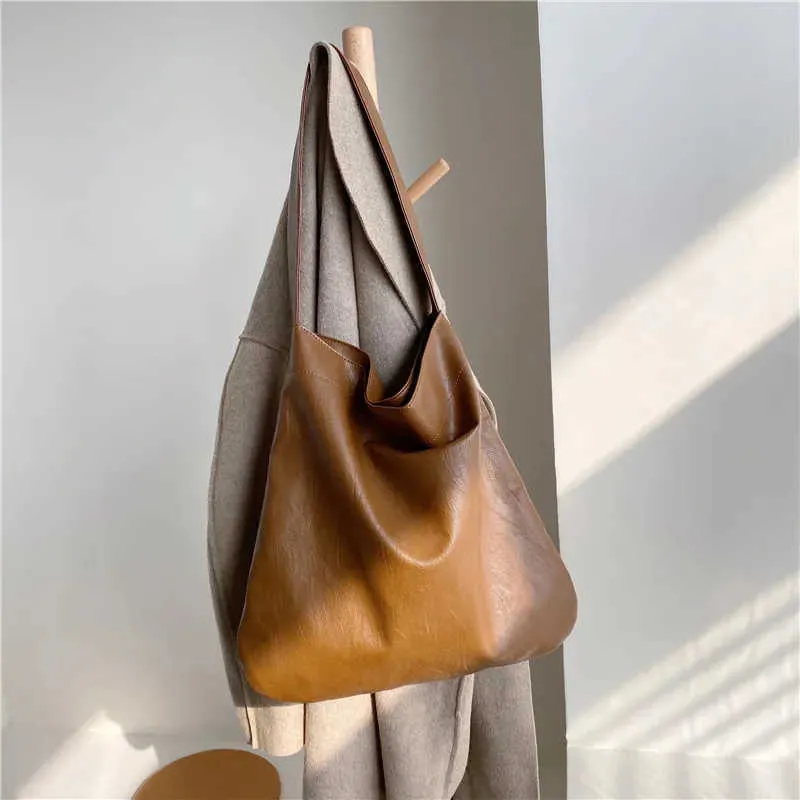 Sacos de compras bolsa de luxo bolsa de luxo ombro de couro PU vintage para mulheres de grande capacidade feminina mochila mochila 230304