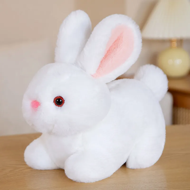 30cm Noir Oreiller Lapin mignon en peluche de Pâques, mignon lapin