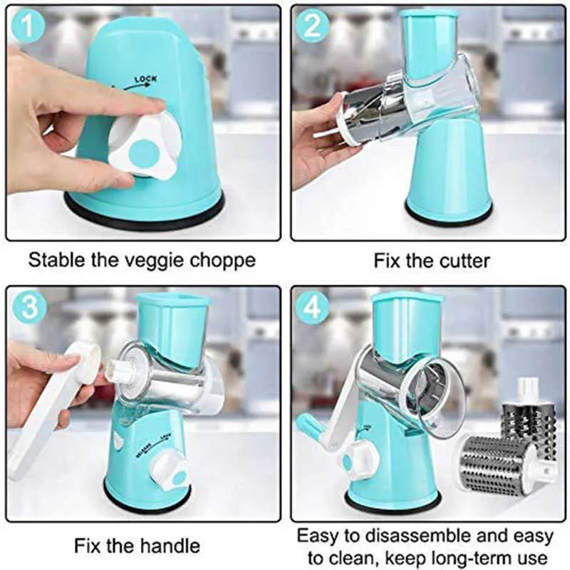 Manual Manual Rotary Vegetable Slicer Slicer Kitchen Roller Tool For Round  Graters, Potato, Carrot, And Cheese Shredding From Cleanfoot_elitestore,  $14.66