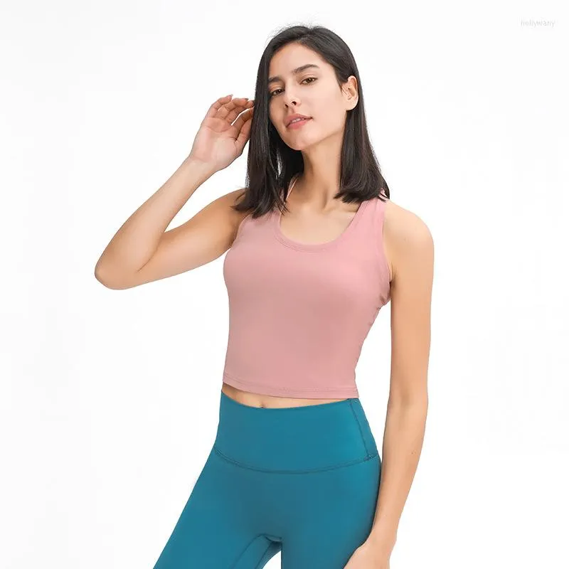 Aktive Hemden Yoga Sport Bra Crop Top Damen Unterwäsche Fitnessstudio atmungsable Trailsuit Tops ohne Knochen weiß geschnitten